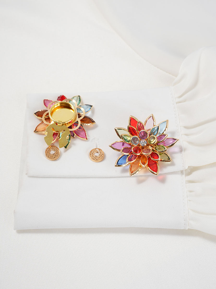 2pcs Button Covers for Shirt Metal cufflinks Dress button clip