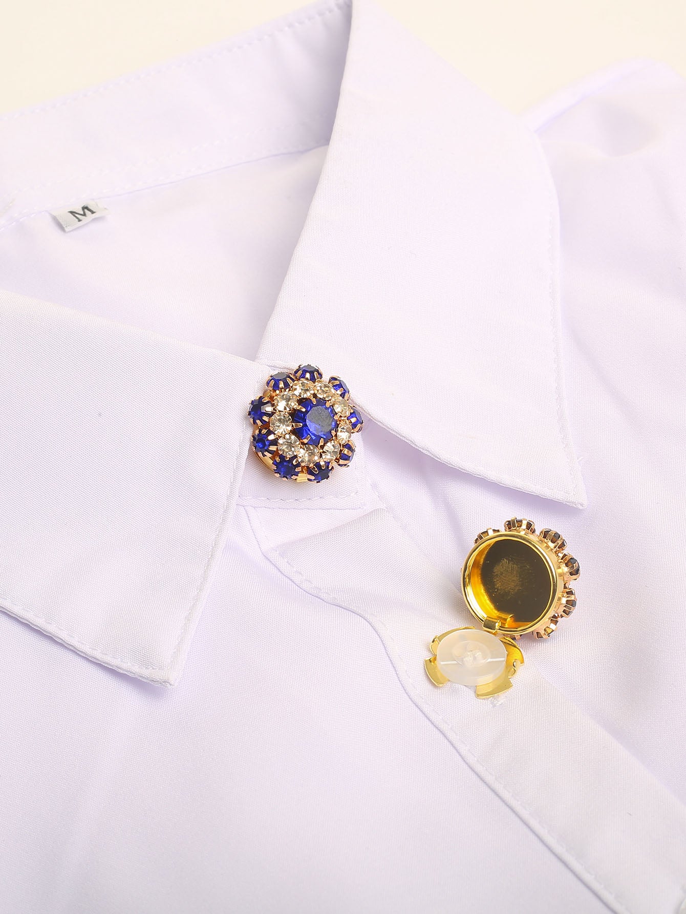 2pcs Button Covers for Shirt Rhinestone cufflinks decorative button
