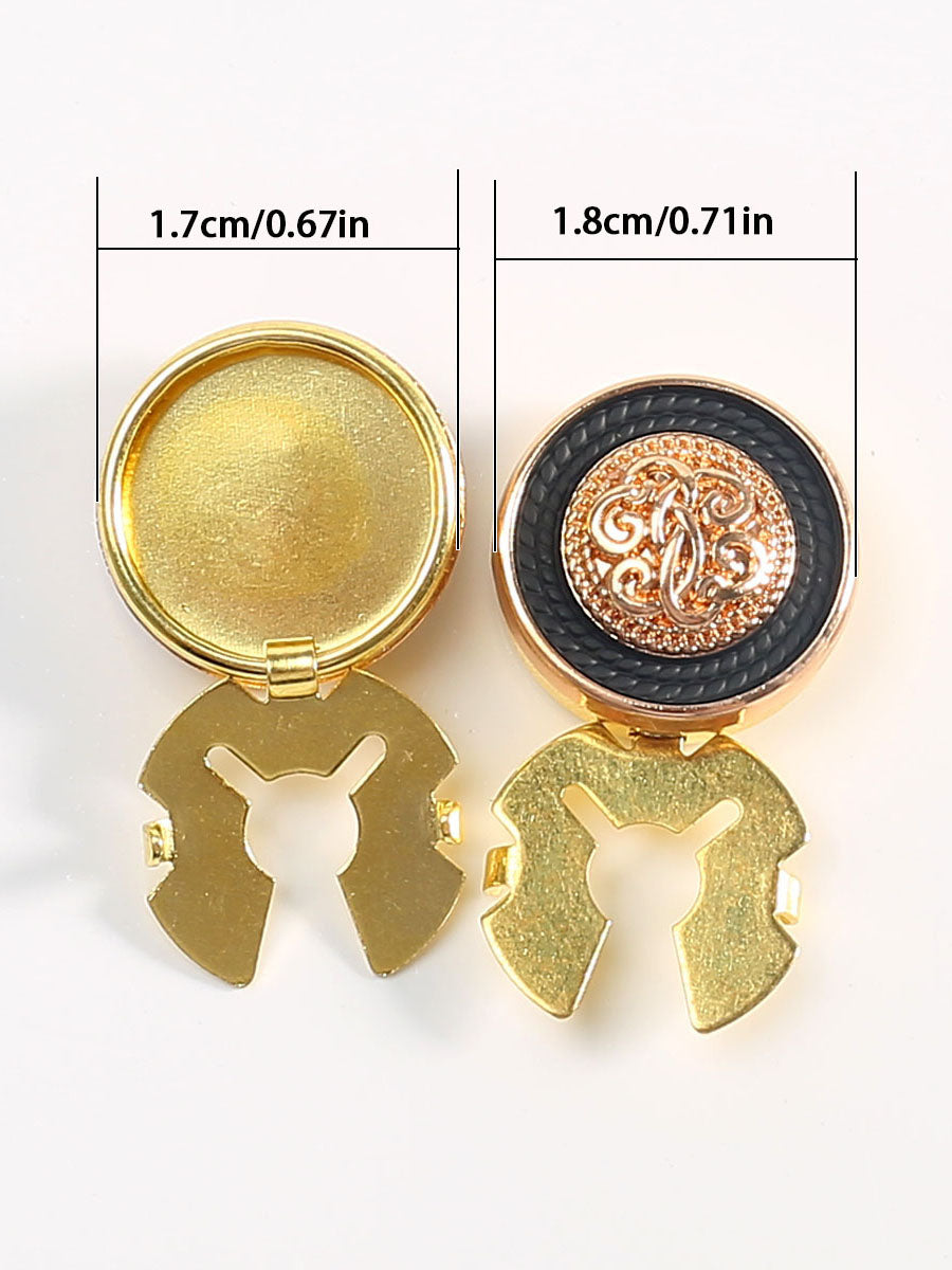 2pcs Button Covers for Shirt No Sewing Button suit Cufflinks