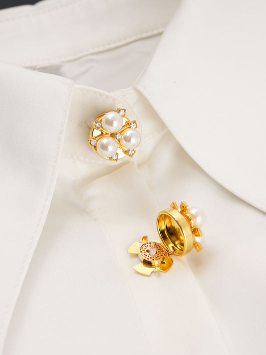 Classic Pearl Button Covers — Set of 2