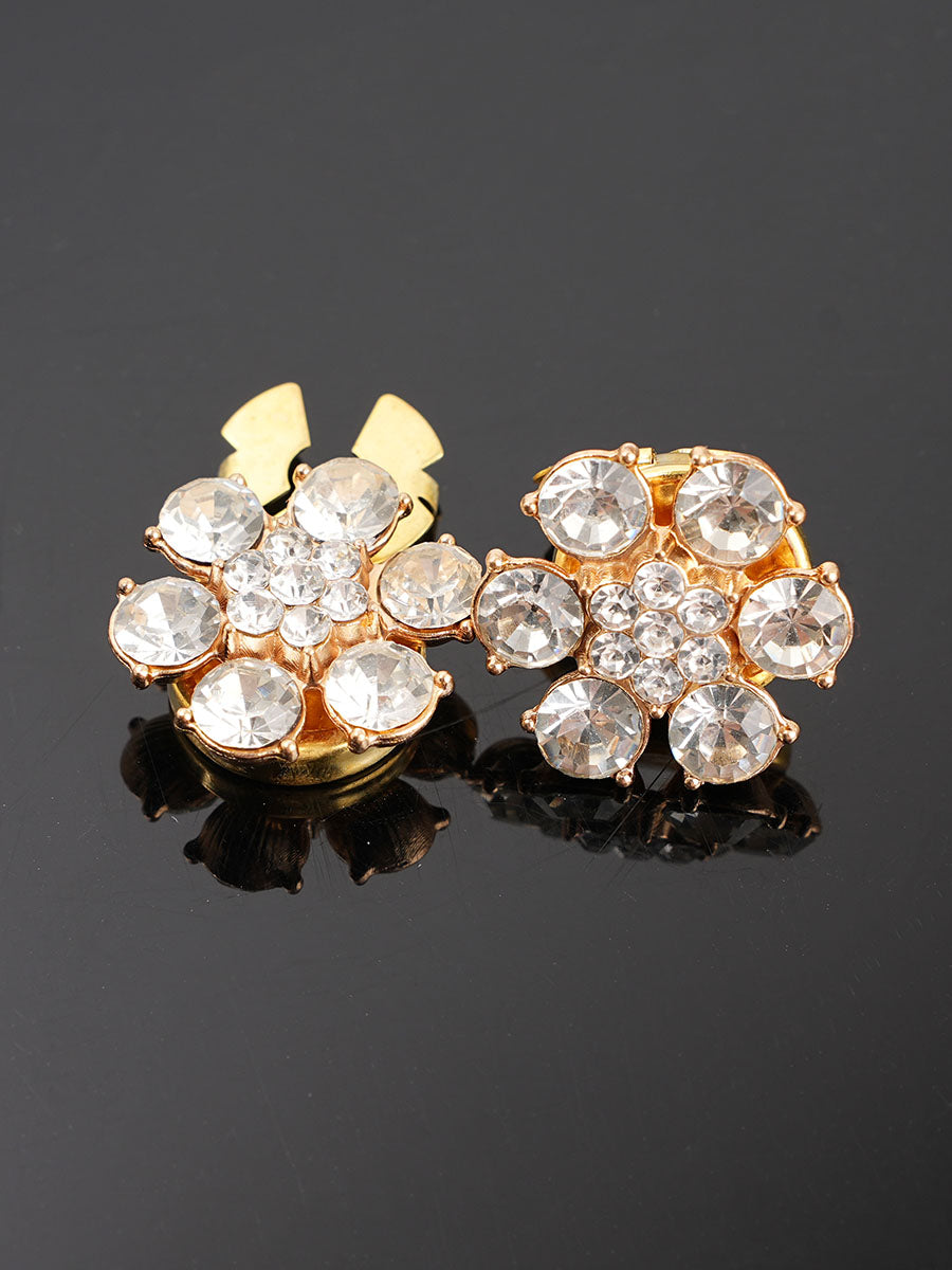 2pcs Button Covers for Shirt rhinestone cufflinks cover No Sewing Button Accessories for Women