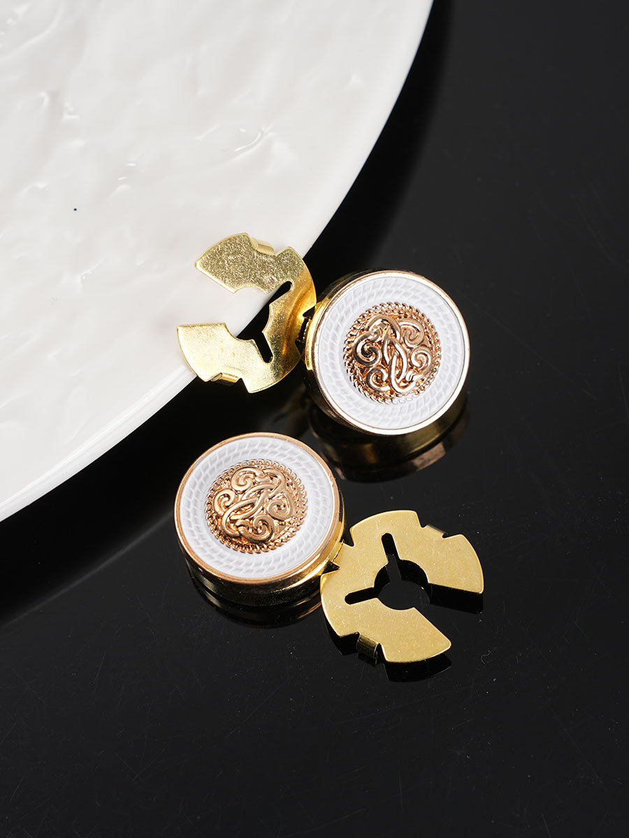 2pcs Button Covers for Shirt No Sewing Button suit Cufflinks