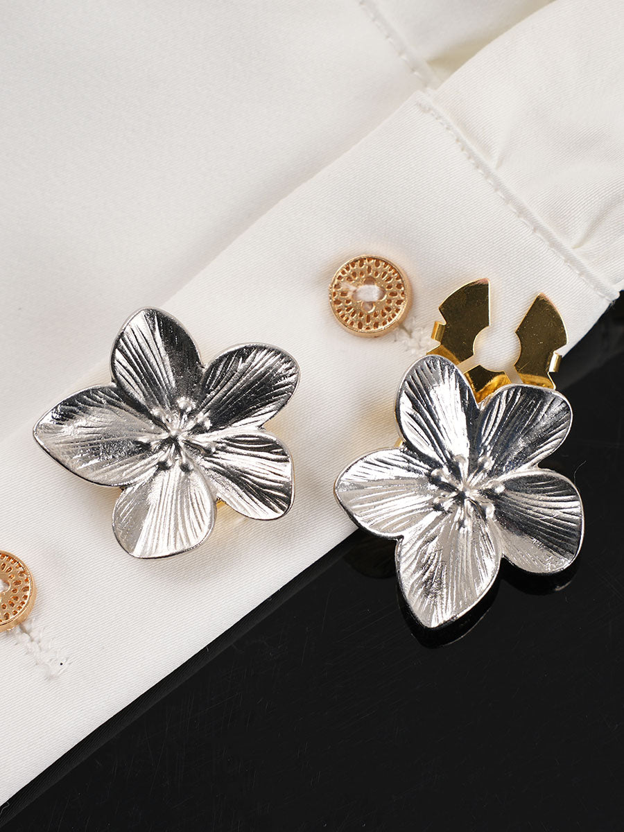 2pcs Button Covers for Shirt Metal cufflinks No Sewing Button