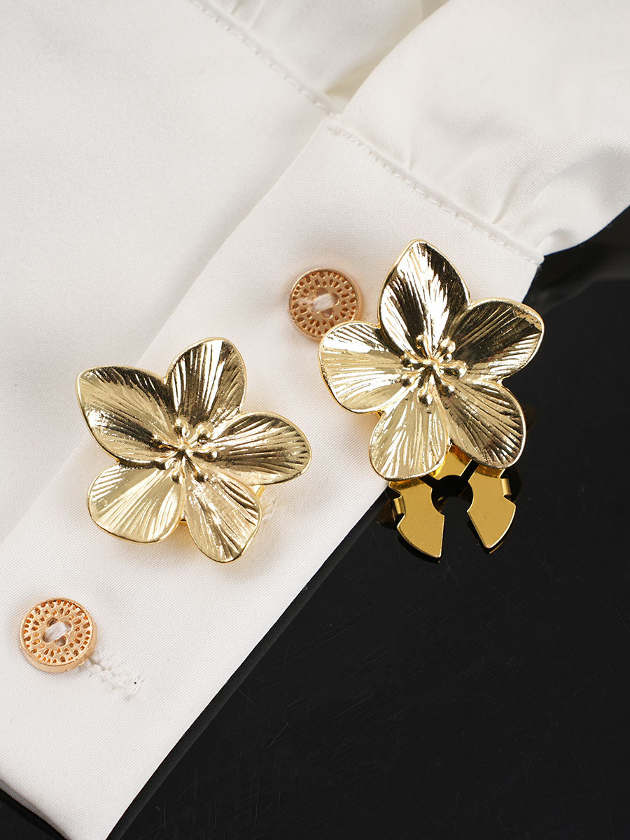 2pcs Button Covers for Shirt Metal cufflinks No Sewing Button