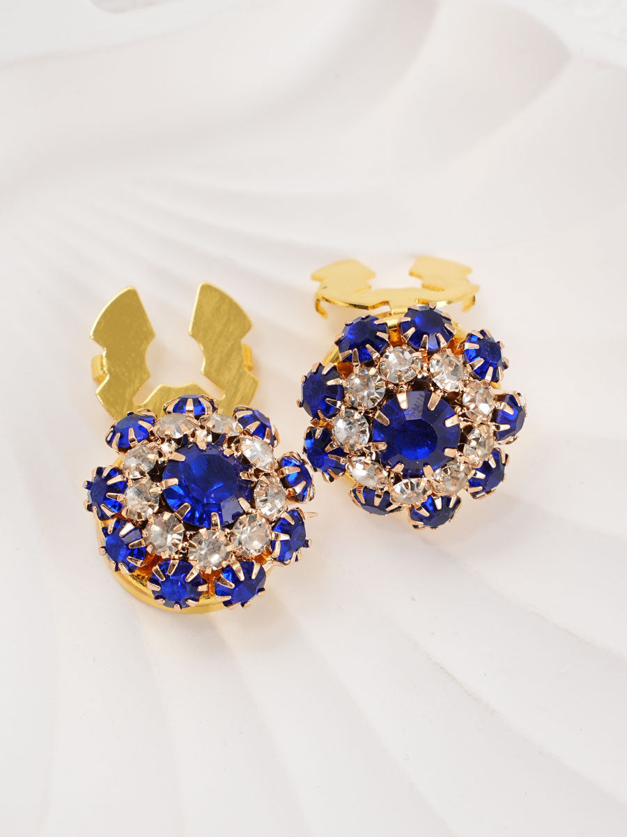 2pcs Button Covers for Shirt Rhinestone cufflinks decorative button
