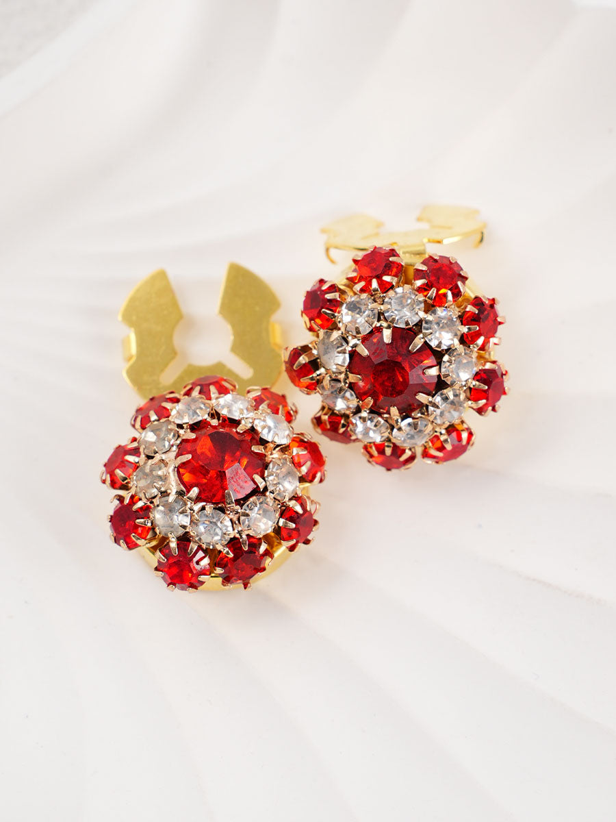 2pcs Button Covers for Shirt Rhinestone cufflinks decorative button