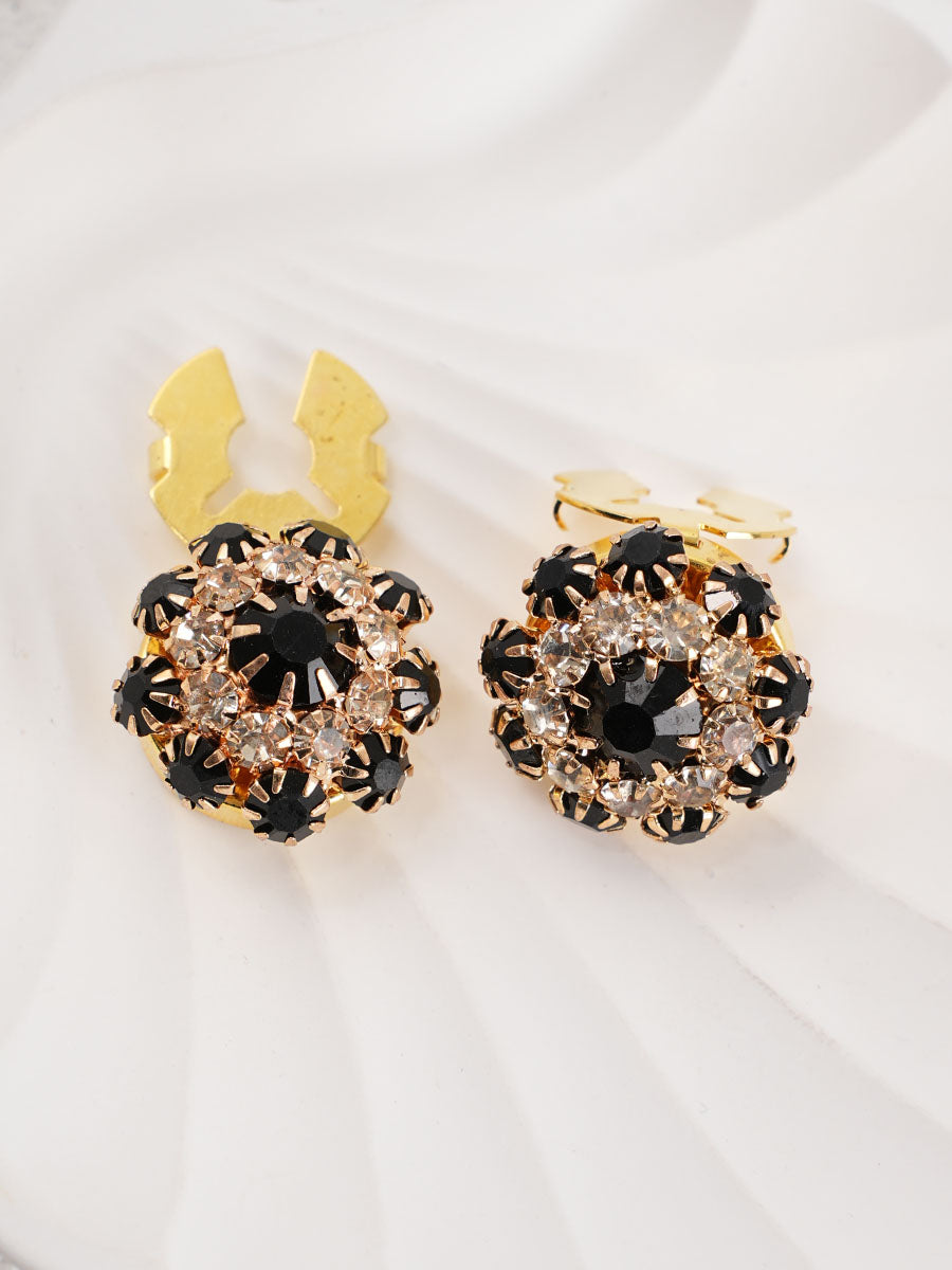 2pcs Button Covers for Shirt Rhinestone cufflinks decorative button