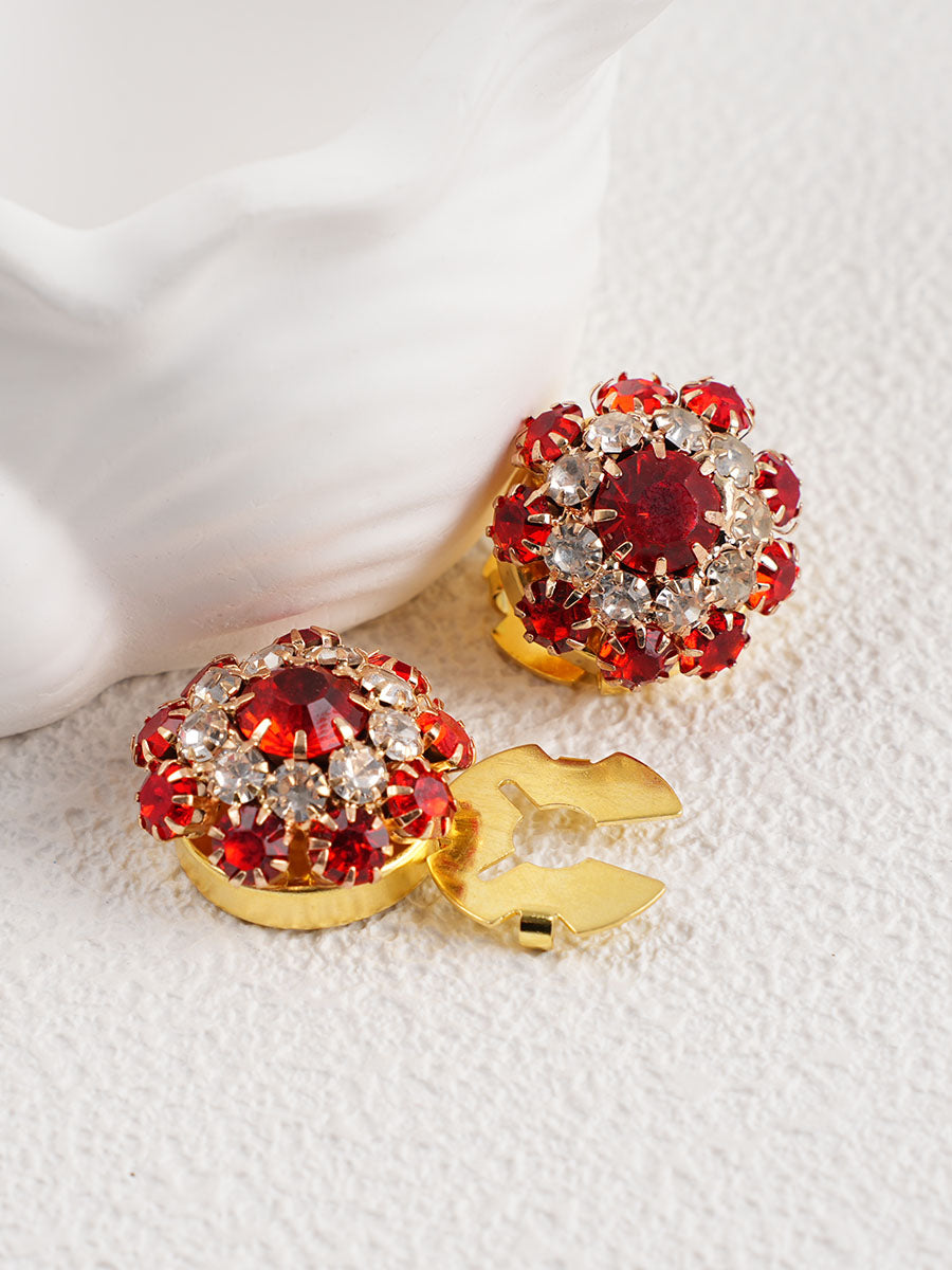 2pcs Button Covers for Shirt Rhinestone cufflinks decorative button