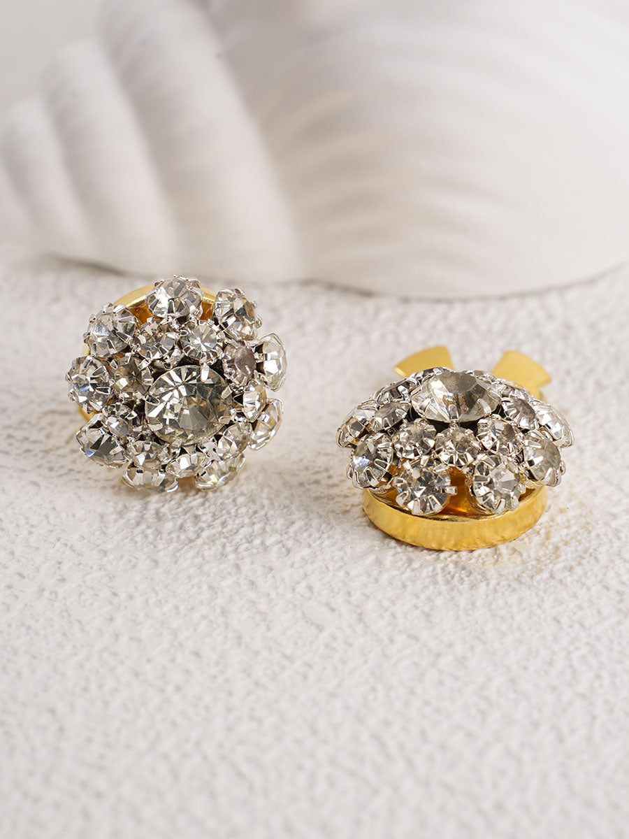 2pcs Button Covers for Shirt Rhinestone cufflinks decorative button