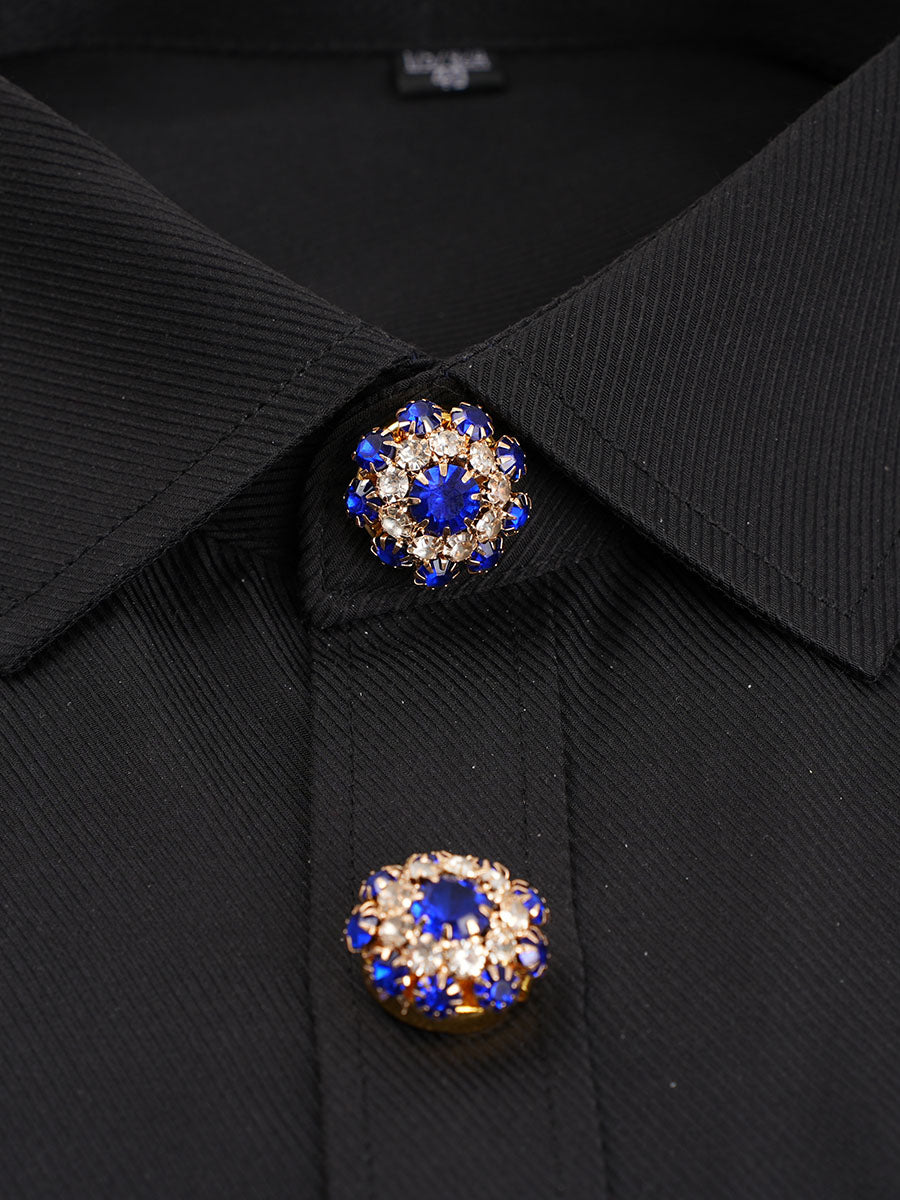 2pcs Button Covers for Shirt Rhinestone cufflinks decorative button