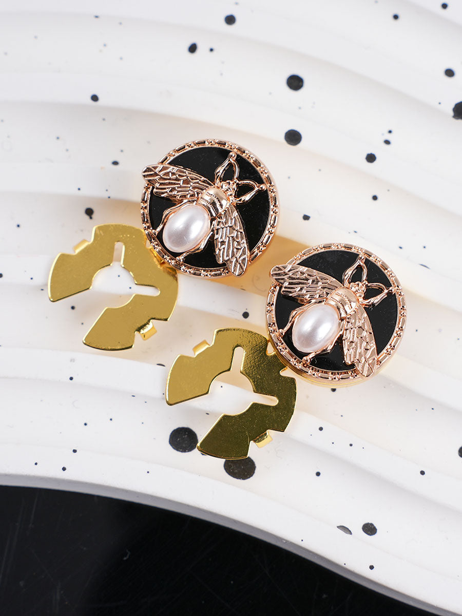2pcs Button Covers for Shirt Cute bee cufflinks Button clip