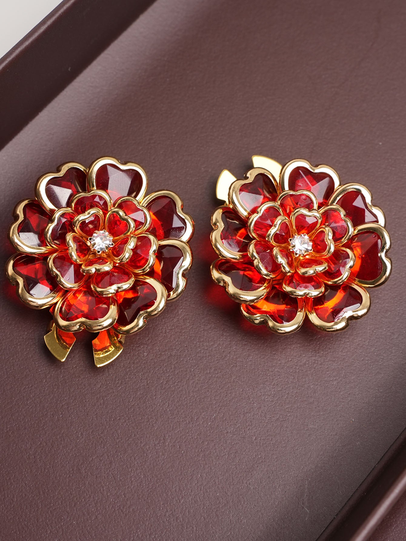 1Set Camellia Acrylic Button Covers for Shirts
